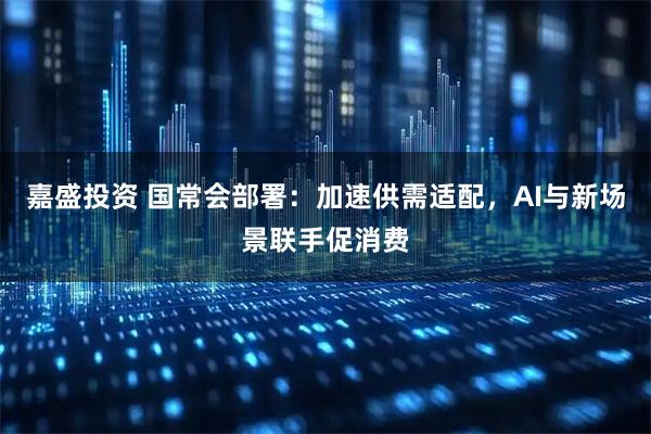 嘉盛投资 国常会部署：加速供需适配，AI与新场景联手促消费